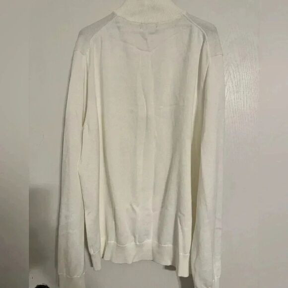 Mens Michael Kors Sweater | Size XXL | White Half Zip - Picture 2 of 7